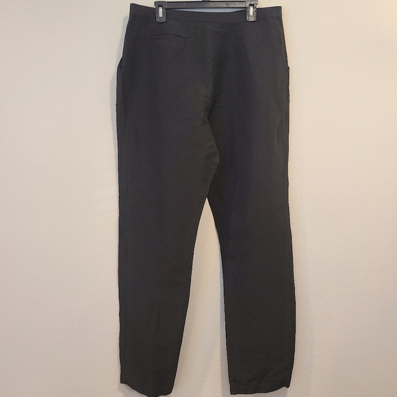 Rachel Comey Black Linen Blend Pleated Pants - Picture 4 of 7
